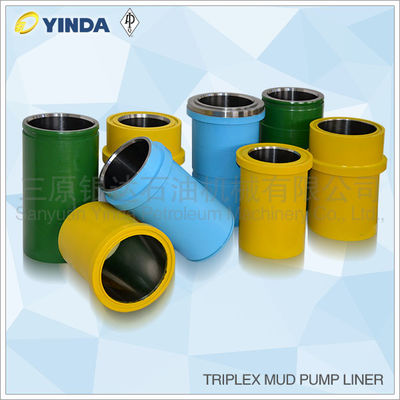 quality Triplex Mud Pump Parts Bimetal Liner Chromium 26-28% HRC Than 60 Stable factory