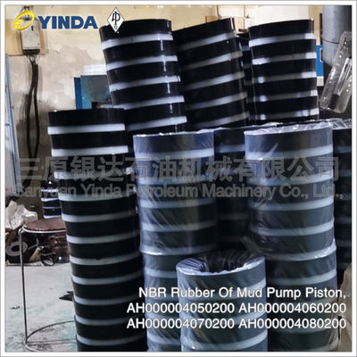 40Cr Mud Pump Parts Piston NBR Rubber AH000004050200 AH000004060200 Forged Steel