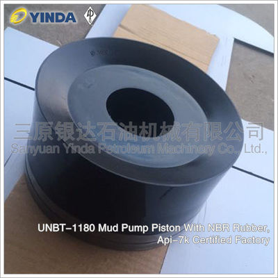 UNBT-1180 Mud Pump Piston With NBR Rubber Piston Pump Structure Oil Drilling Industry