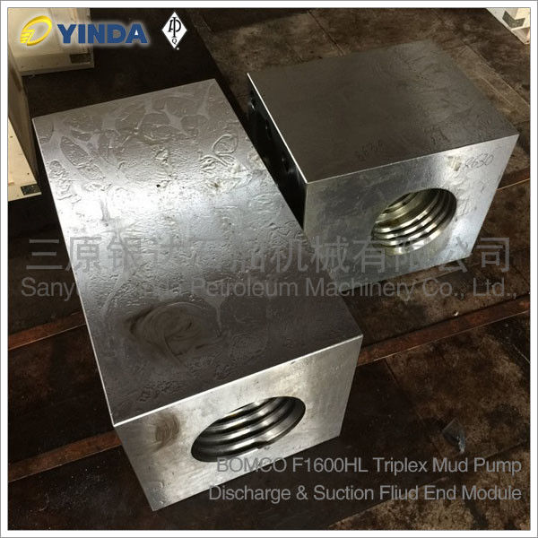 Discharge Suction Fluid End Module Triplex Mud Pump AH160201010400 Bomco F-1600HL