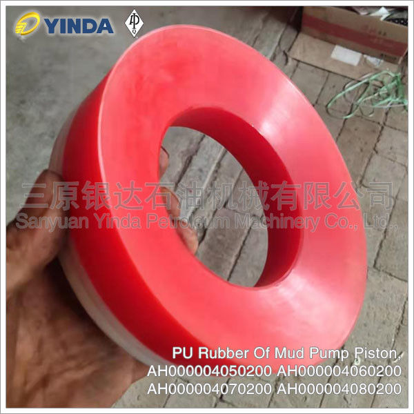 Red PU Rubber Mud Pump Piston AH000004050200 Medium Pressure Optional Brand