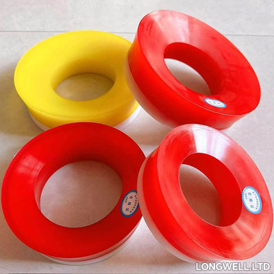 Red PU Rubber Piston Mud Pump Components AH000004050200 Medium Pressure
