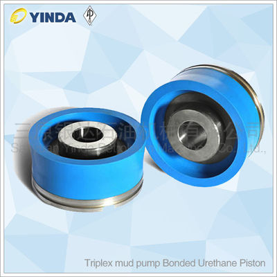 China Triplex Mud Pump Piston Bonded Urethane Piston With PU Rubber Conveying Mud Flushing Fluids factory
